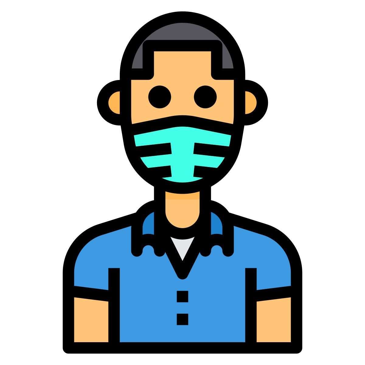 uomo con maschera icon
