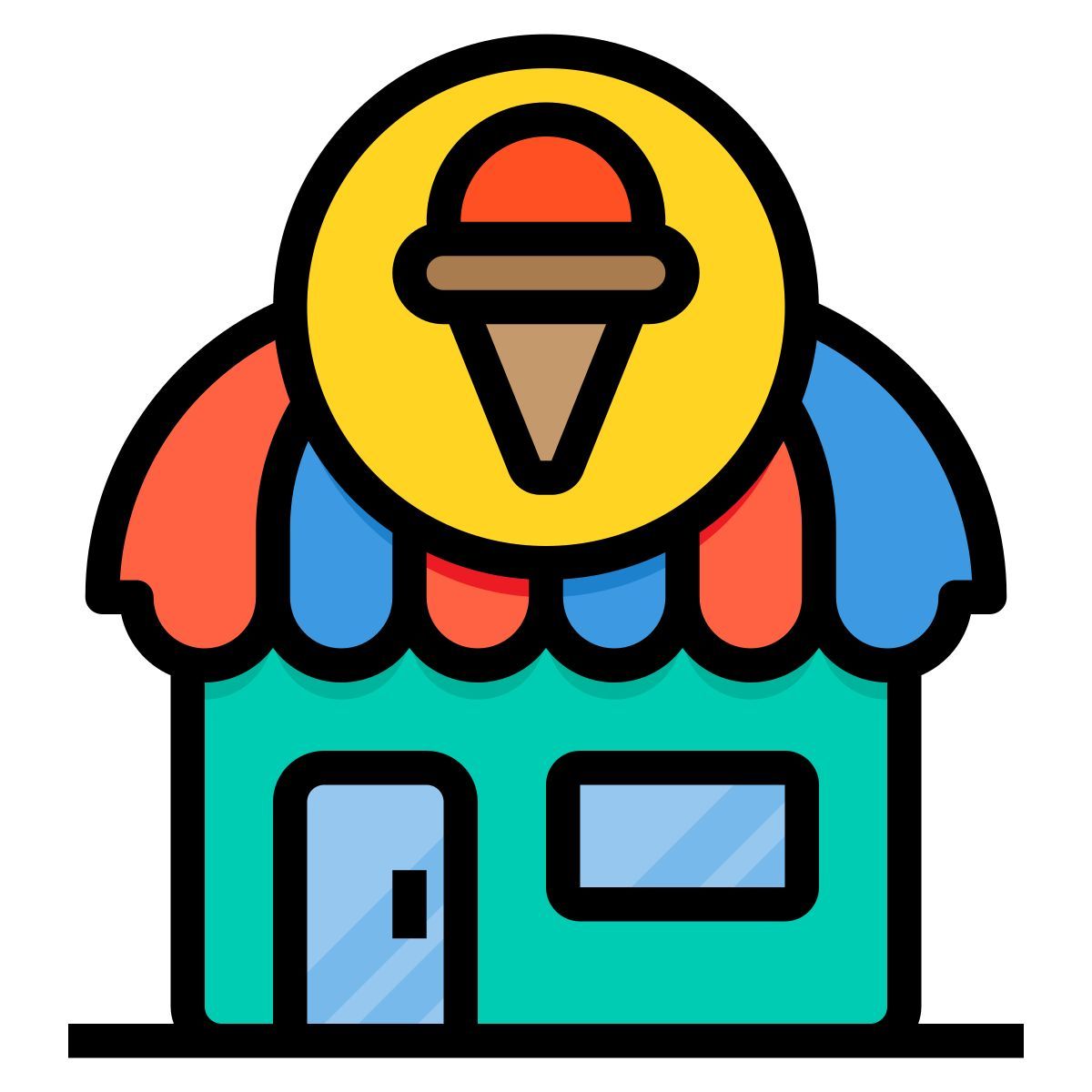 ice cream shop icon