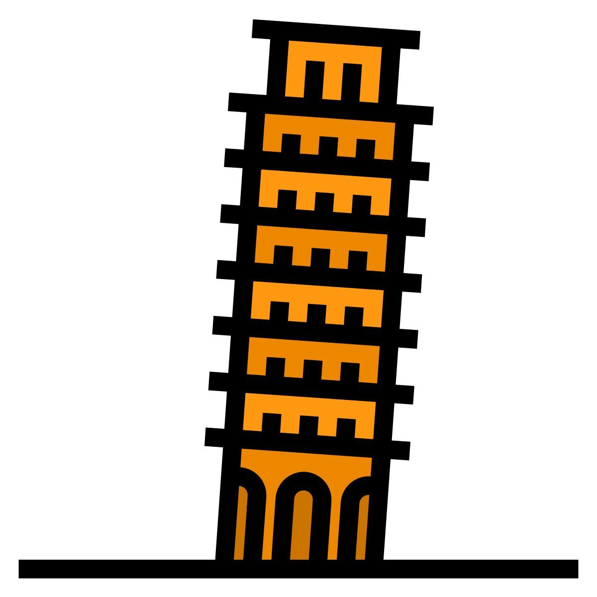 leaning tower of pisa icon