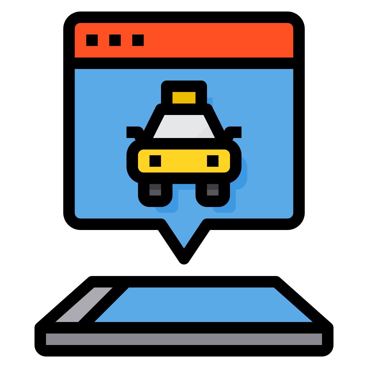 mobile taxi app icon