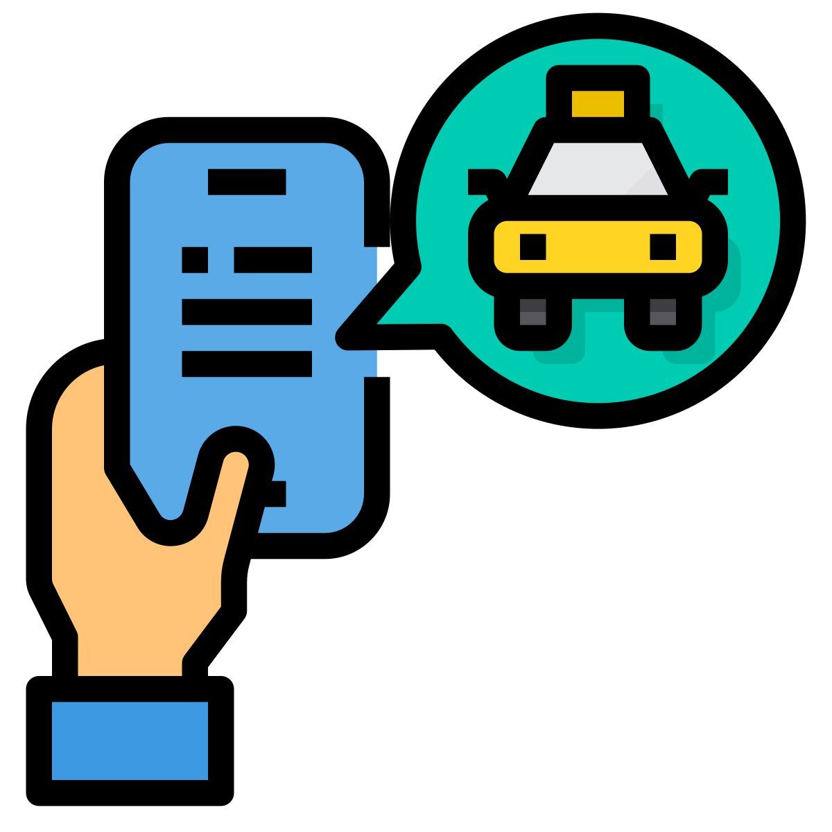 mobile taxi app icon