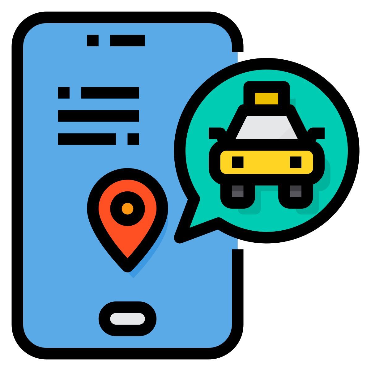 mobile taxi app icon
