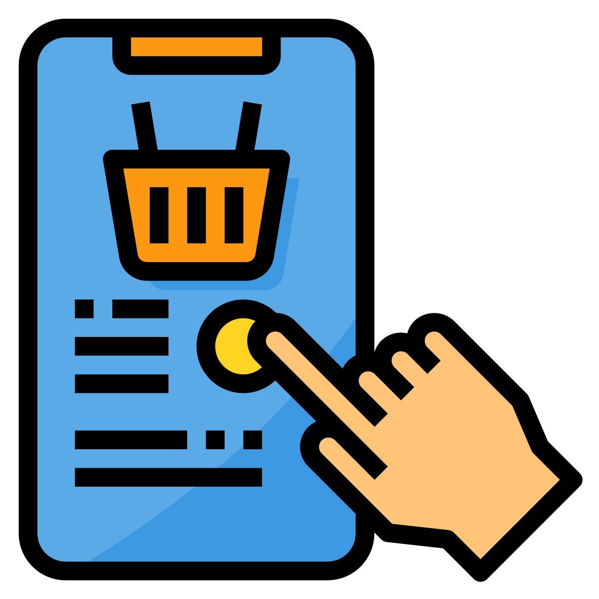 mobile shopping icon