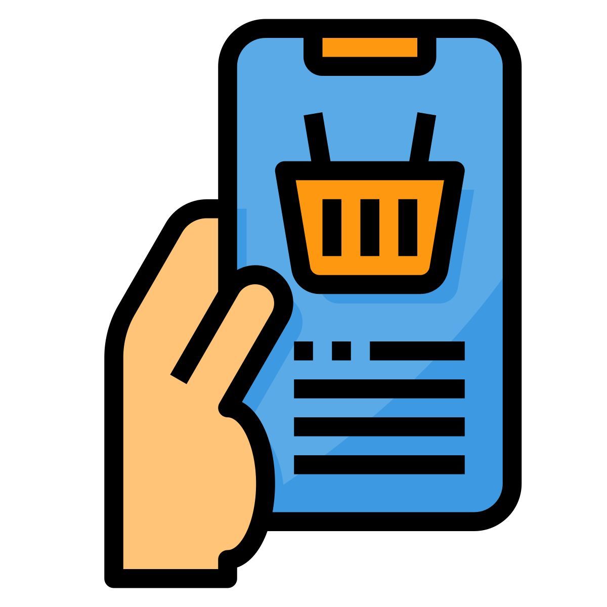 mobile shopping icon