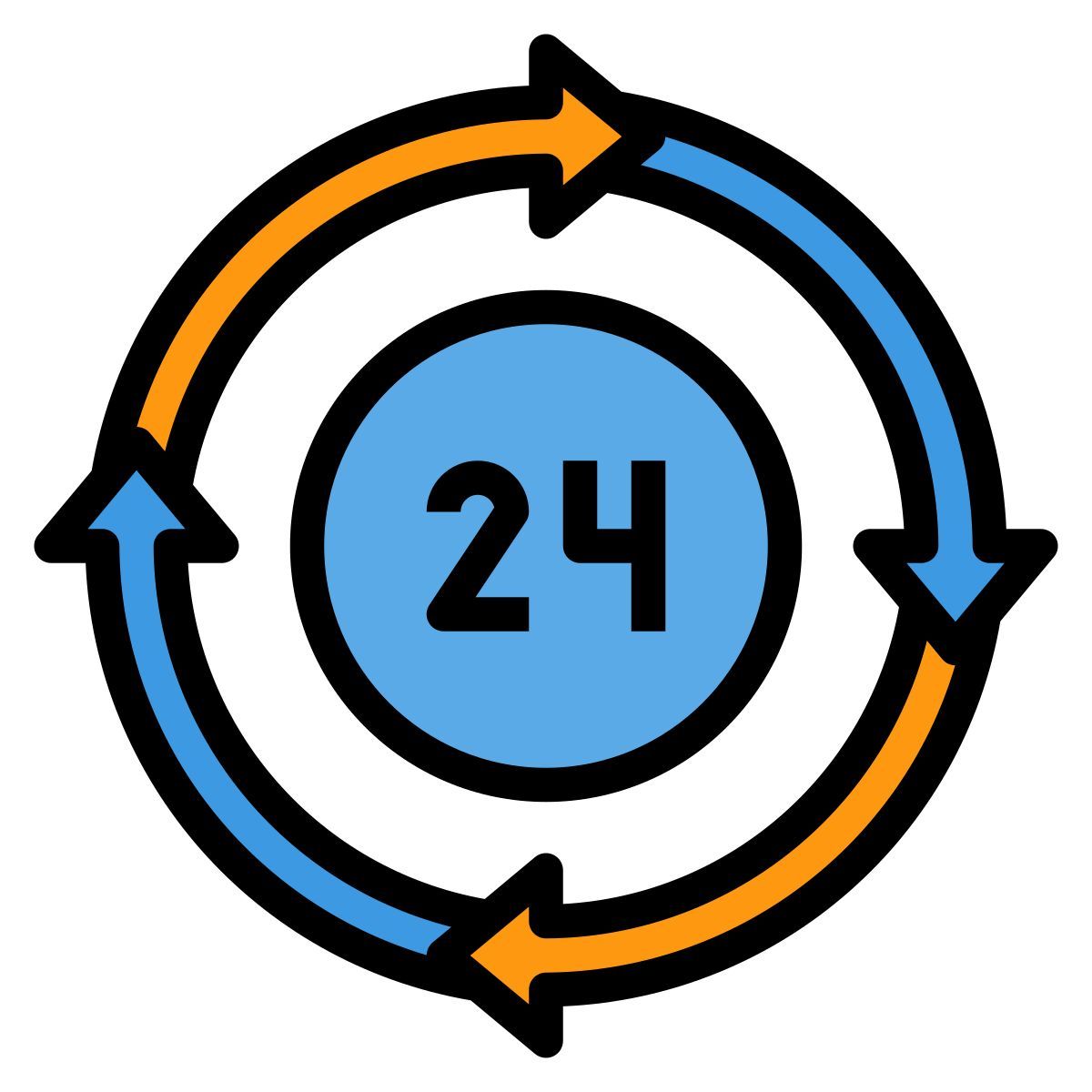 24 hours icon