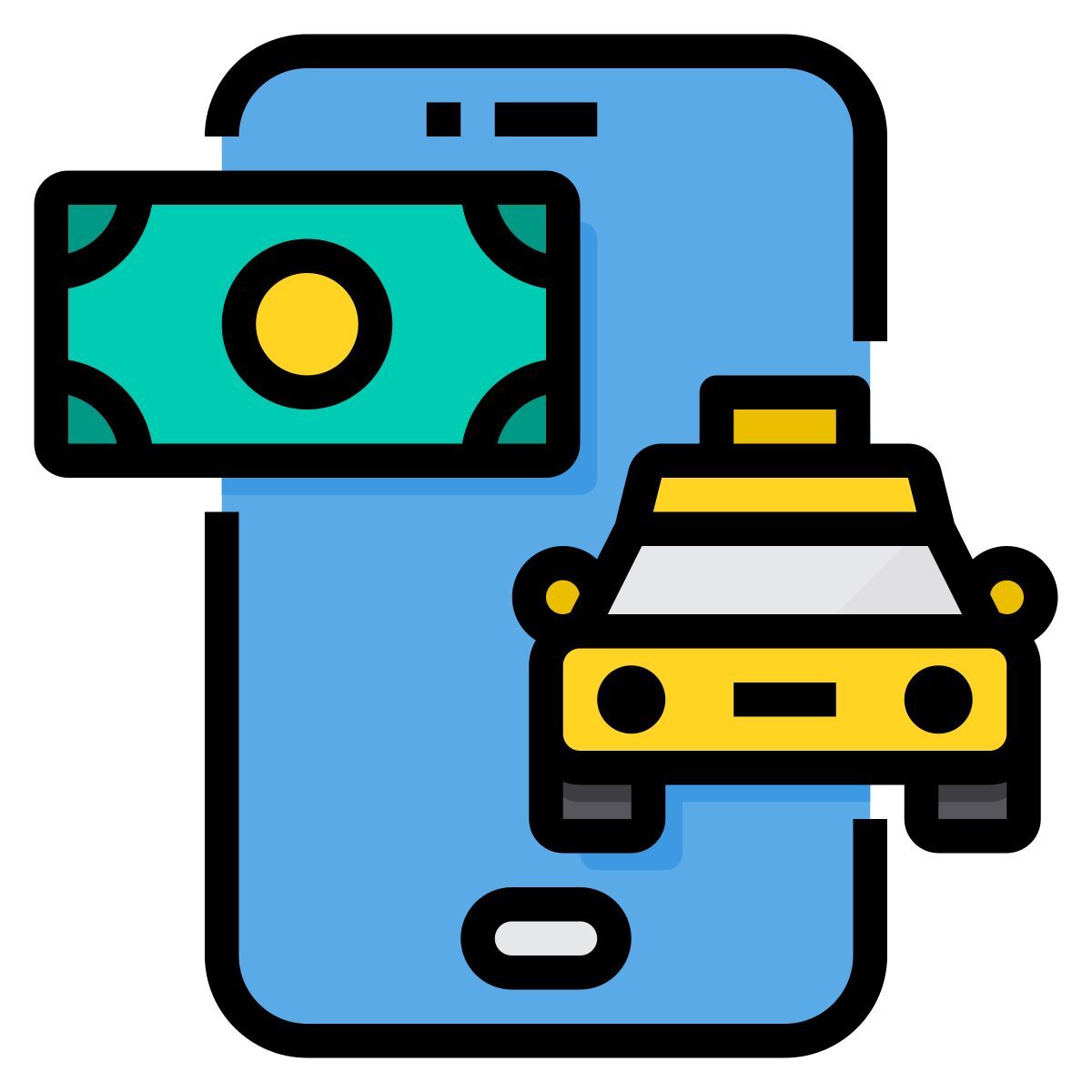 pay for taxi icon