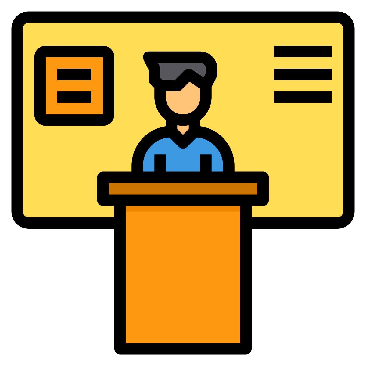 podium ohne sprecher icon
