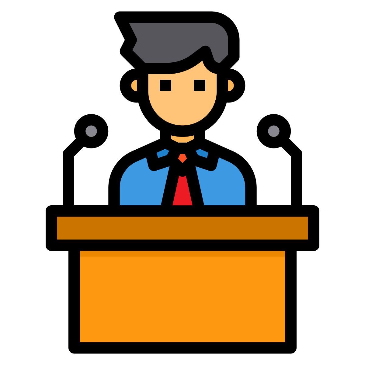 podium ohne sprecher icon