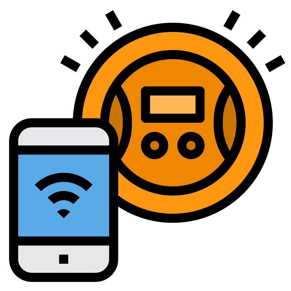 robot vacuum cleaner icon