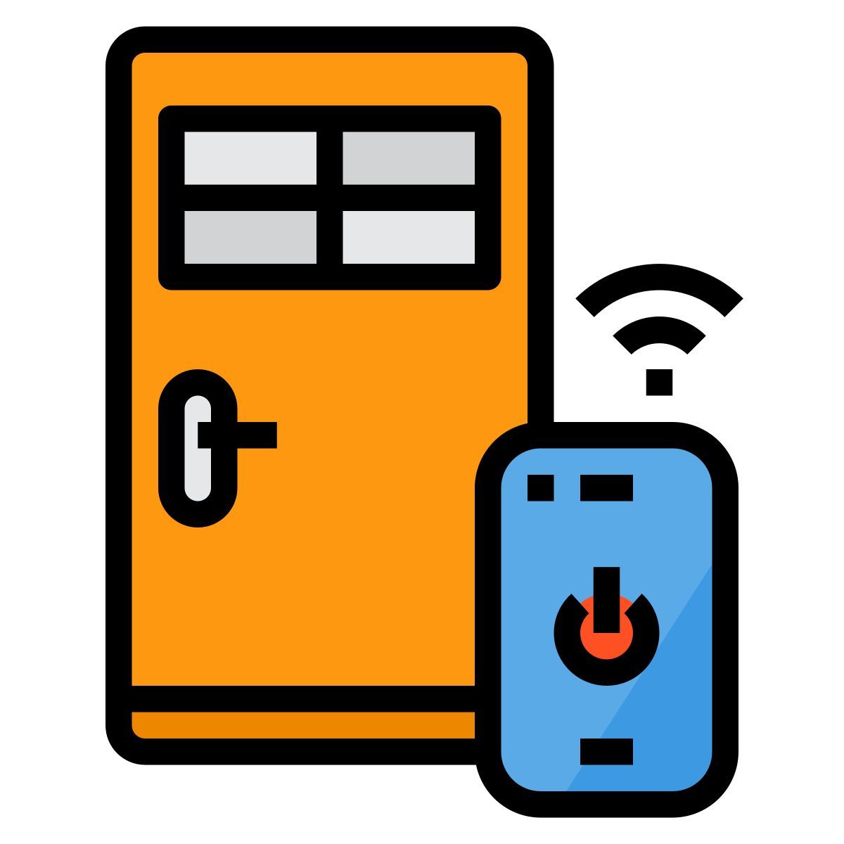 smart door lock icon