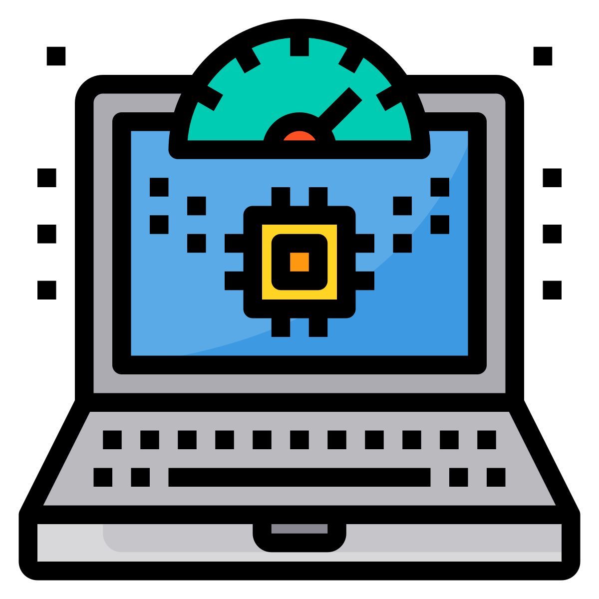 laptop speed icon