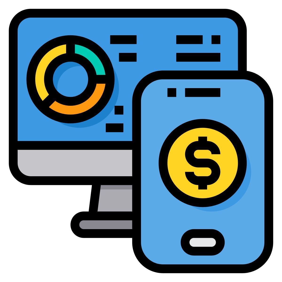 financial statistics icon