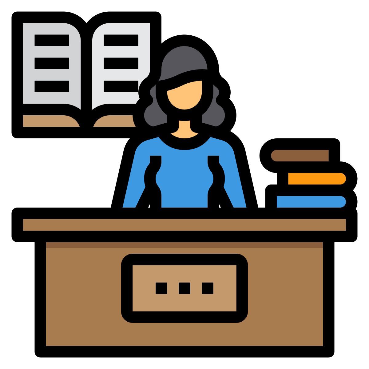 teacher desk icon