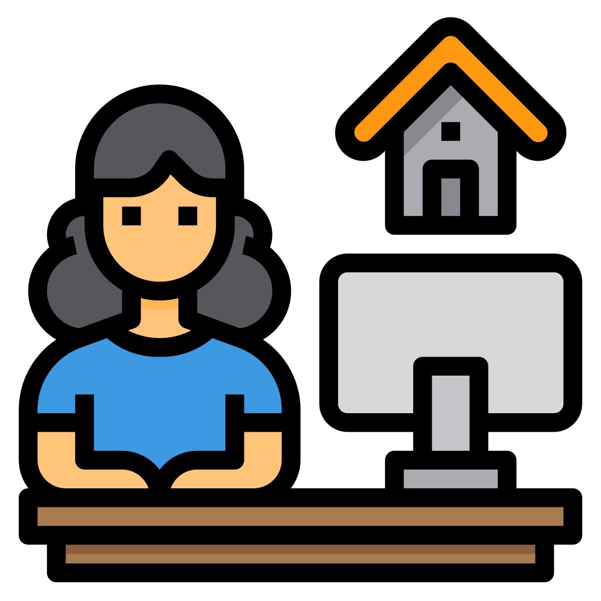 work from home icon