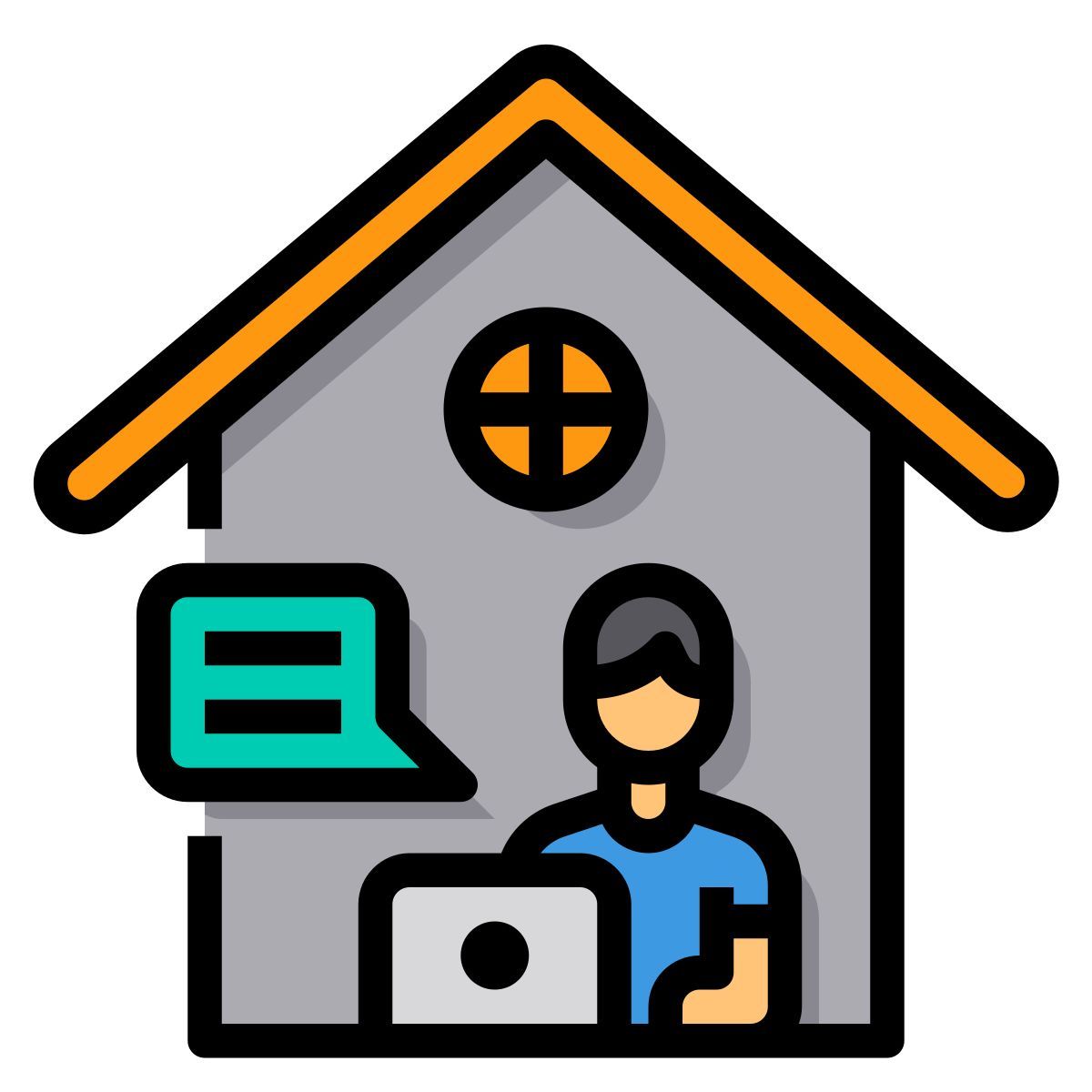 work from home icon