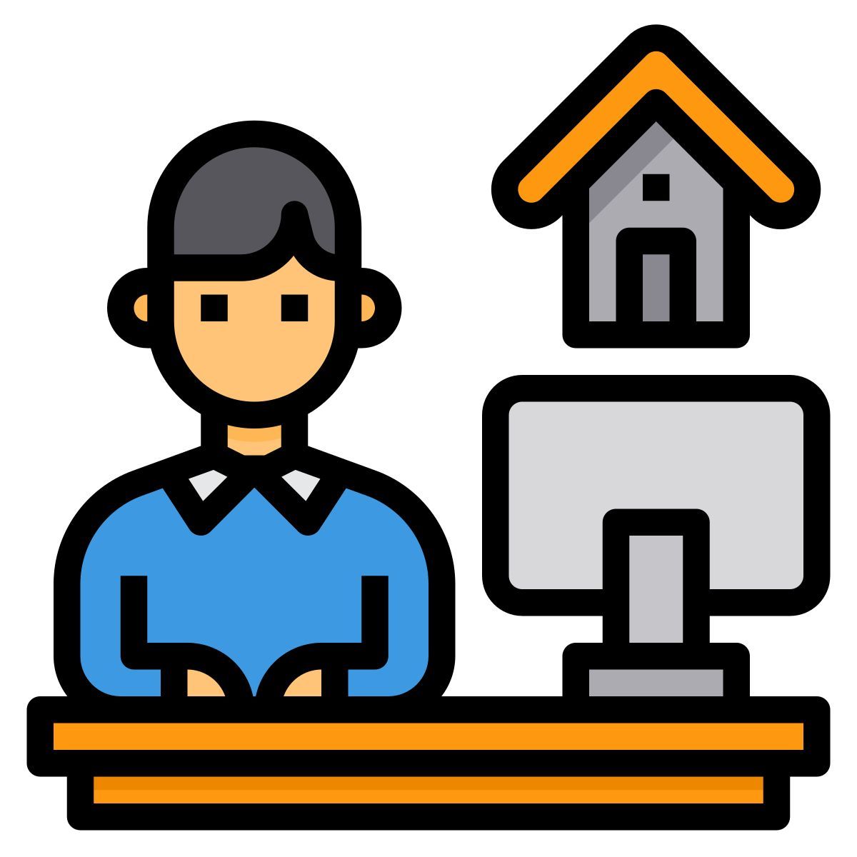 work from home icon