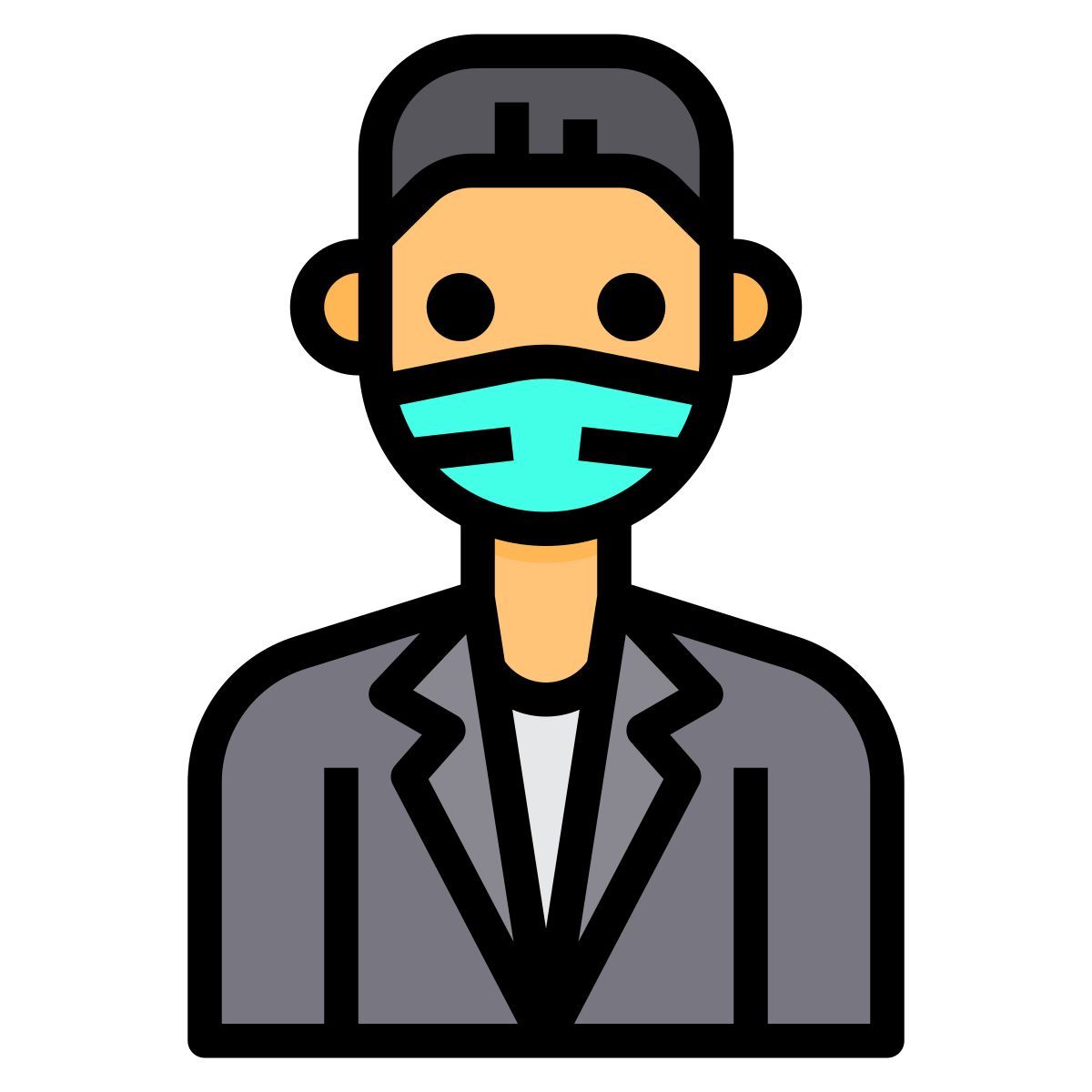boy in mask icon