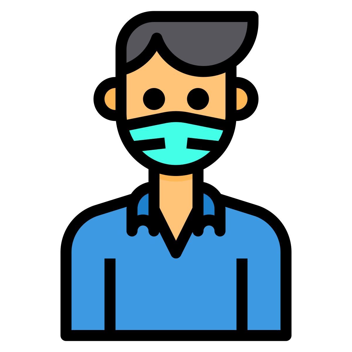 boy in mask icon