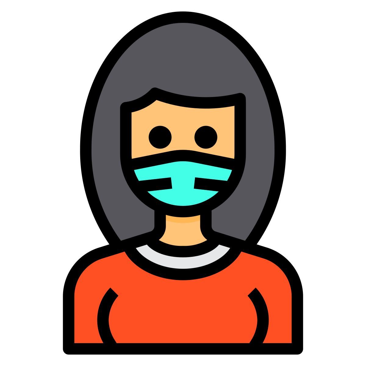 woman in mask icon