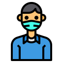 external boy-avatar-with-medical-mask-itim2101-lineal-color-itim2101-6 icon