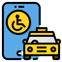 external disabled-taxi-service-itim2101-lineal-color-itim2101 icon