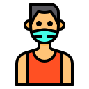 external man-avatar-with-medical-mask-itim2101-lineal-color-itim2101-13 icon