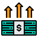 external money-stack-currency-and-money-itim2101-lineal-color-itim2101 icon