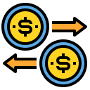 external money-transfer-finance-itim2101-lineal-color-itim2101 icon