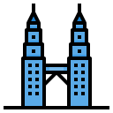 external petronas-twin-tower-landmarks-itim2101-lineal-color-itim2101 icon