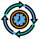 external time-management-project-management-itim2101-lineal-color-itim2101 icon