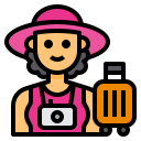 external tourist-female-occupation-avatar-itim2101-lineal-color-itim2101 icon