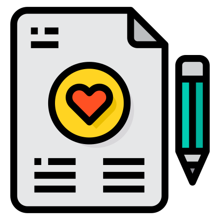 Medical Report icon in itim2101 Lineal Color Style