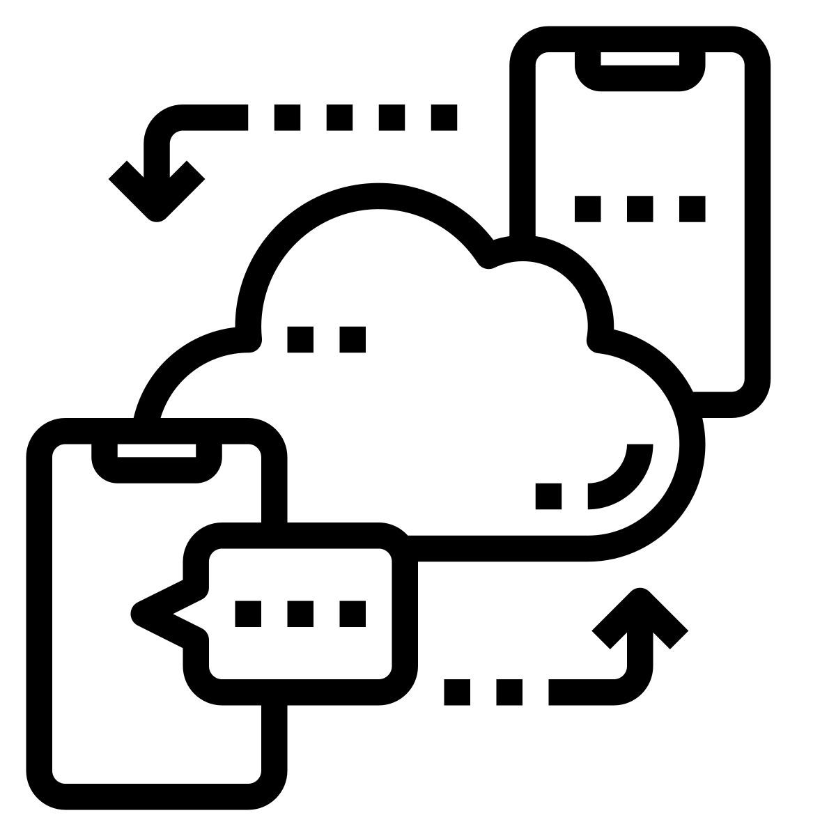 cloud data transfer icon