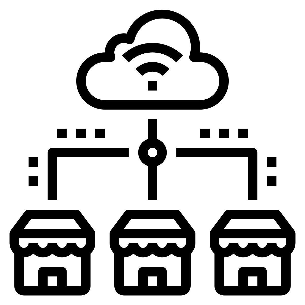 cloud distribution icon