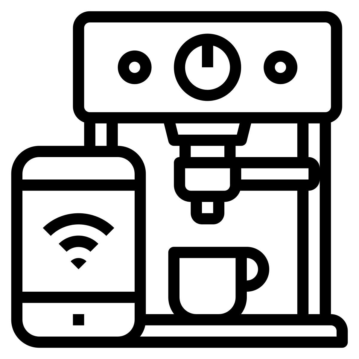 cafetera externa internet de las cosas itim2101 itim2101 lineal icon