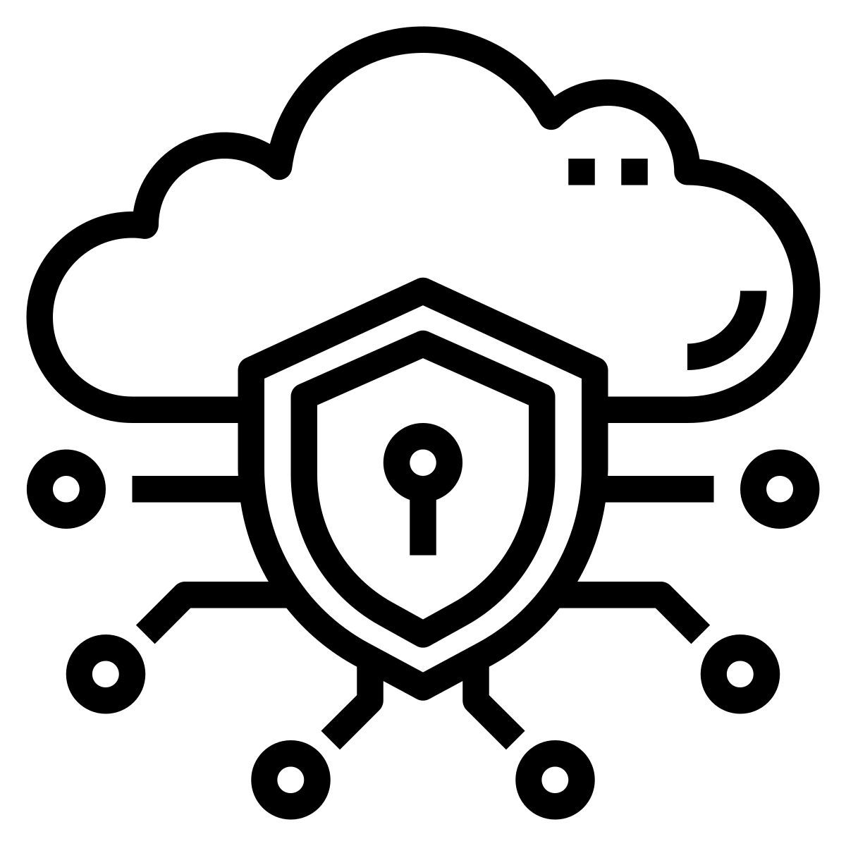 cloud data security icon