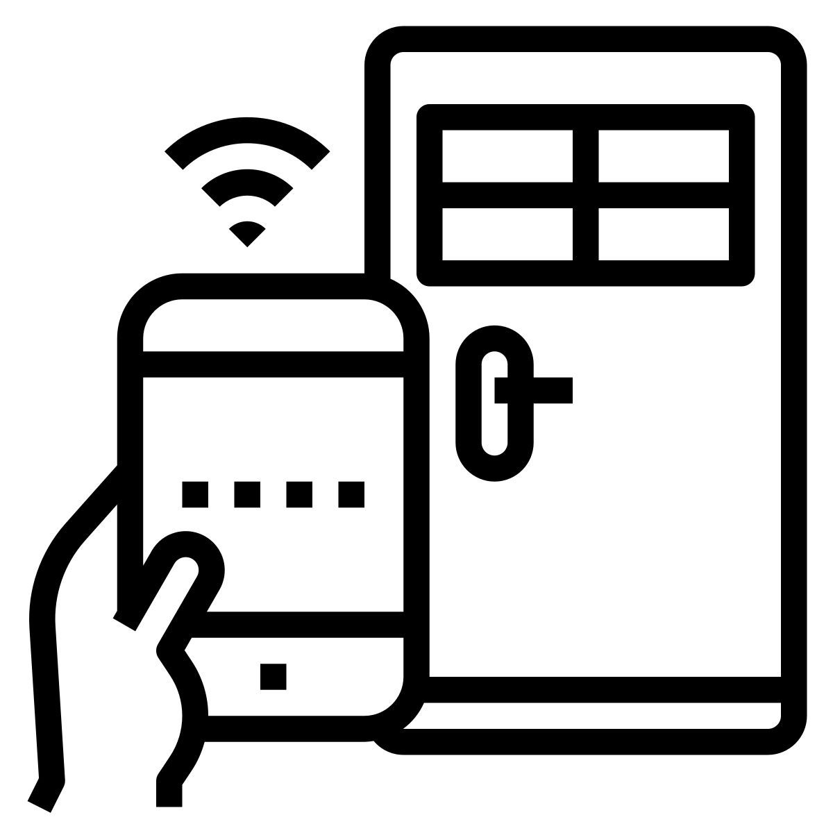 smart door lock icon
