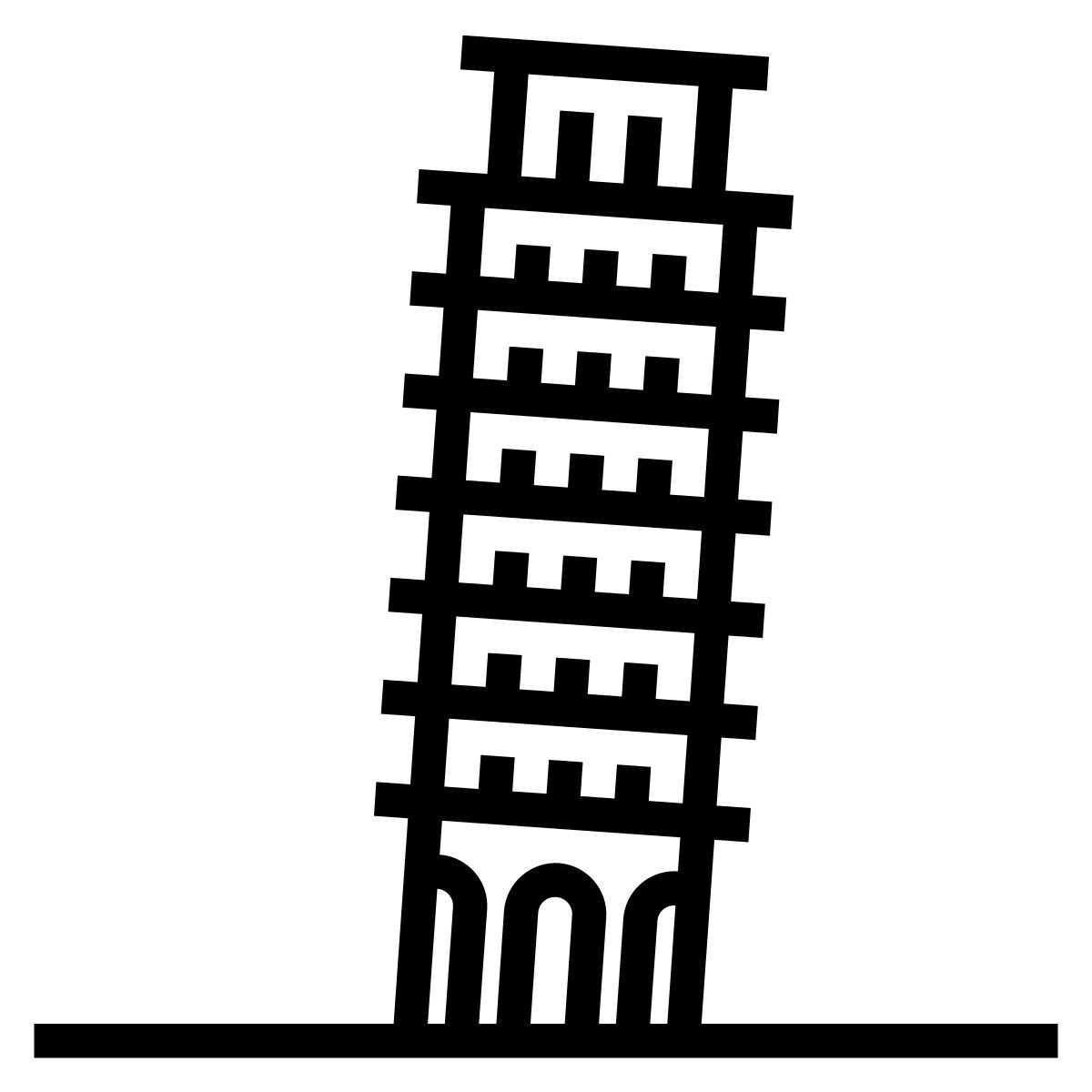 leaning tower of pisa icon
