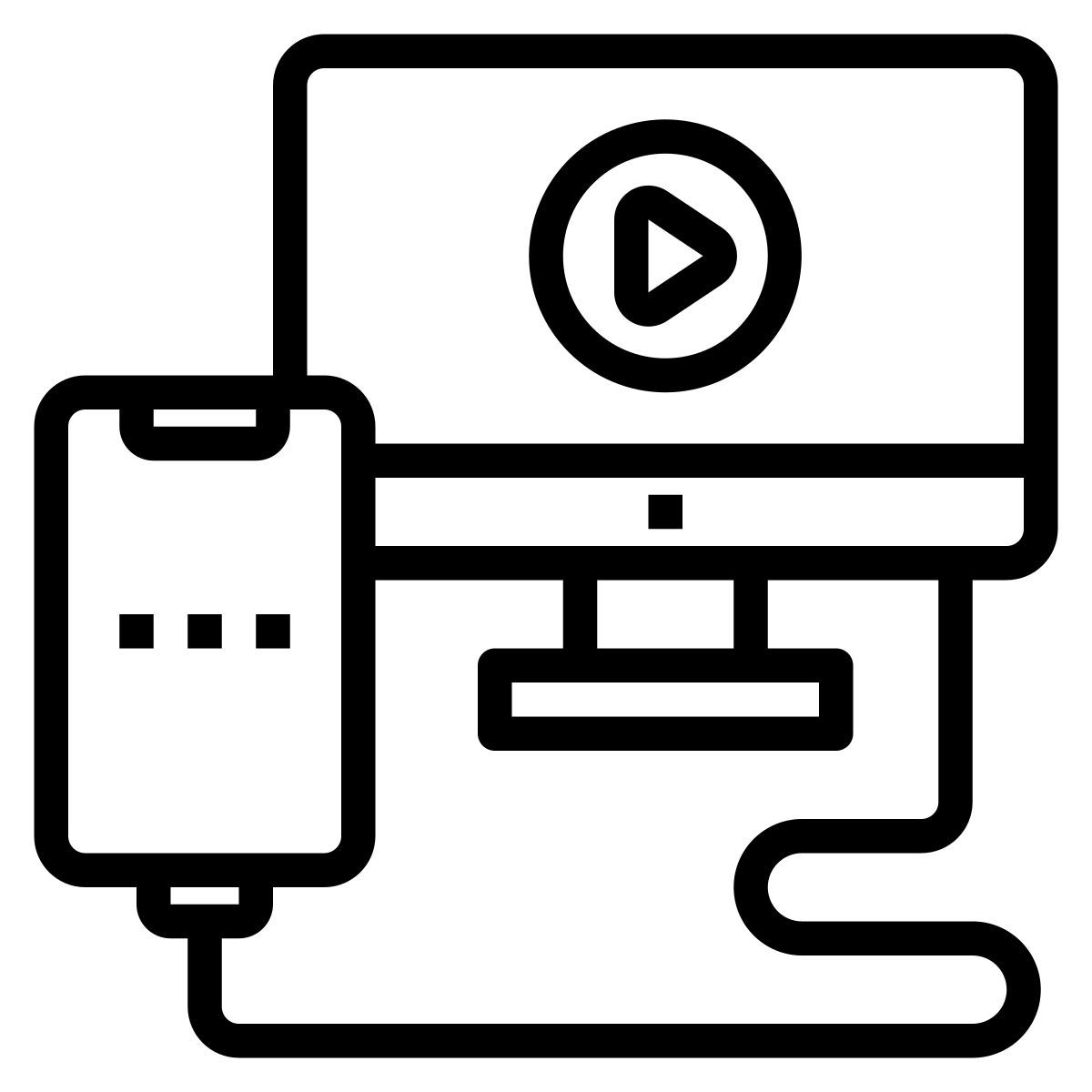 connect smartphone to tv icon