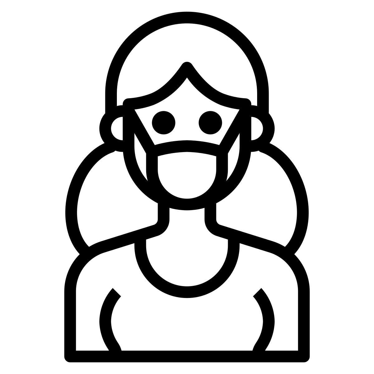 woman in mask icon