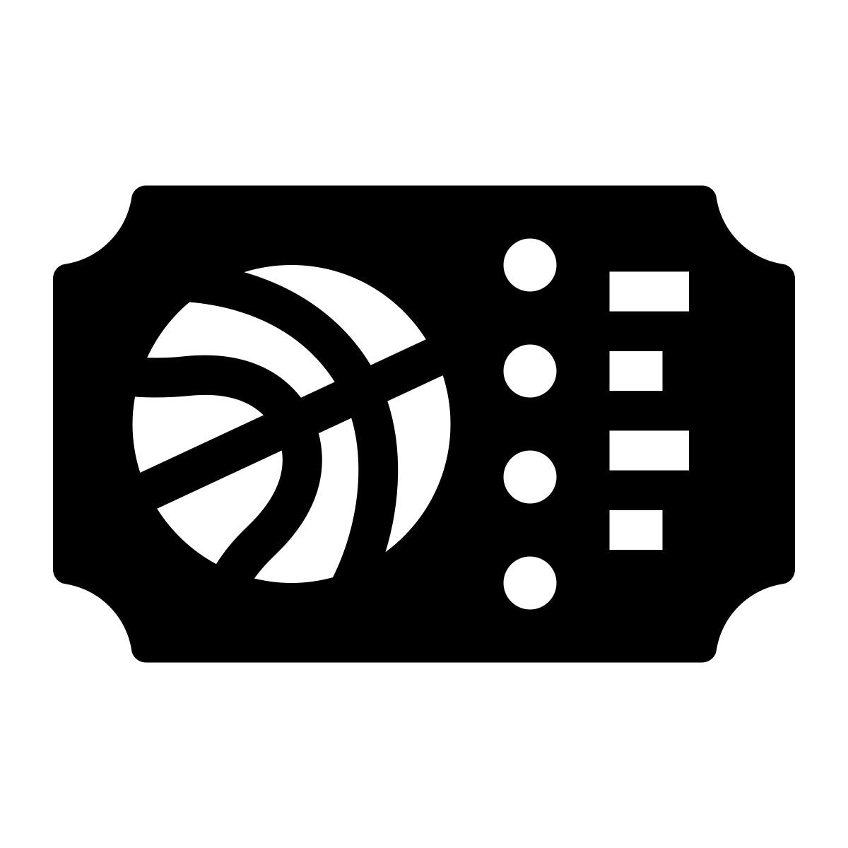 basketball ticket icon