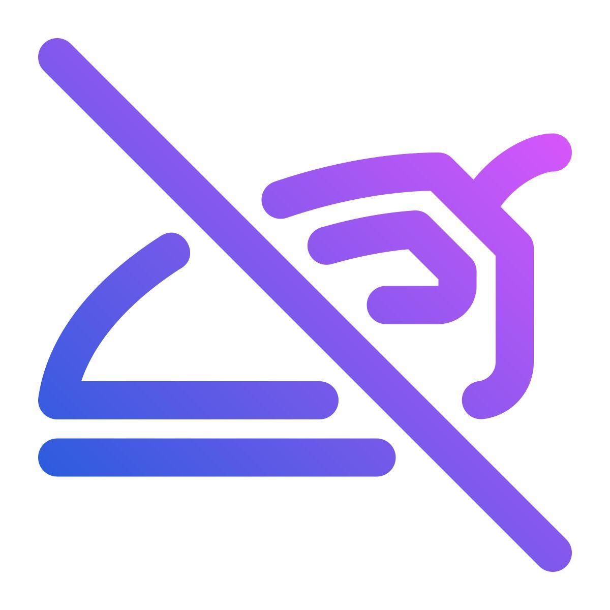 do not ironing icon