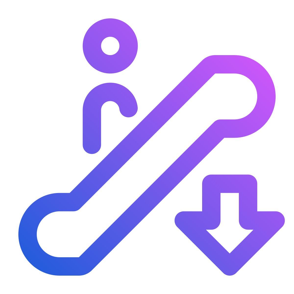 escalator down icon