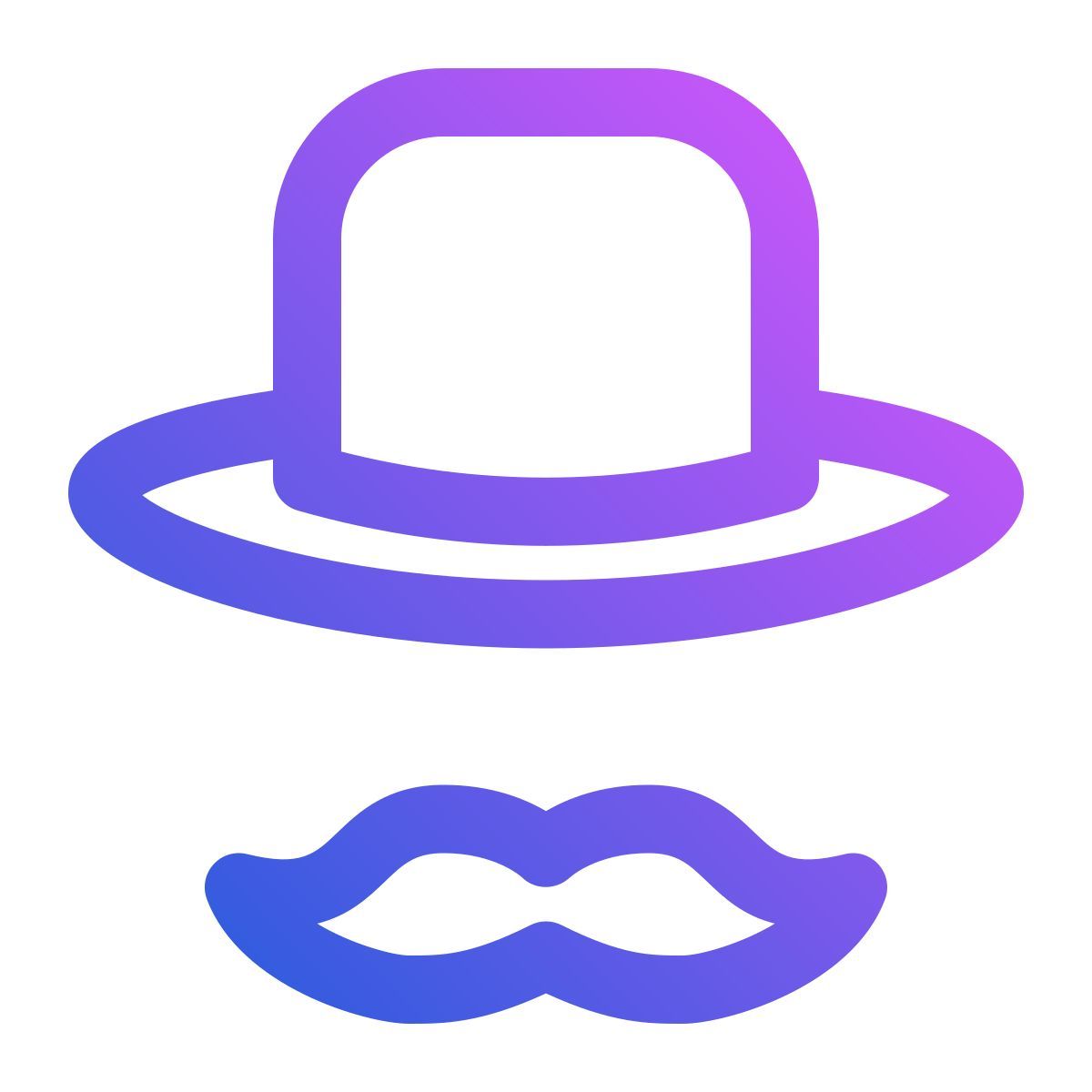 hat mustache icon