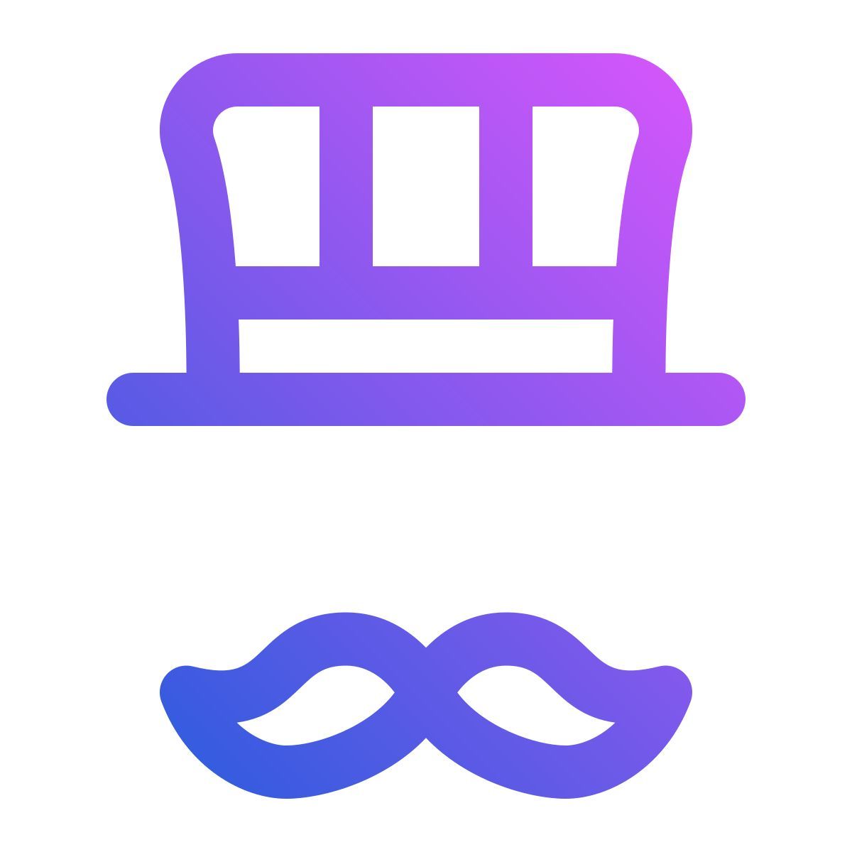 hat mustache icon