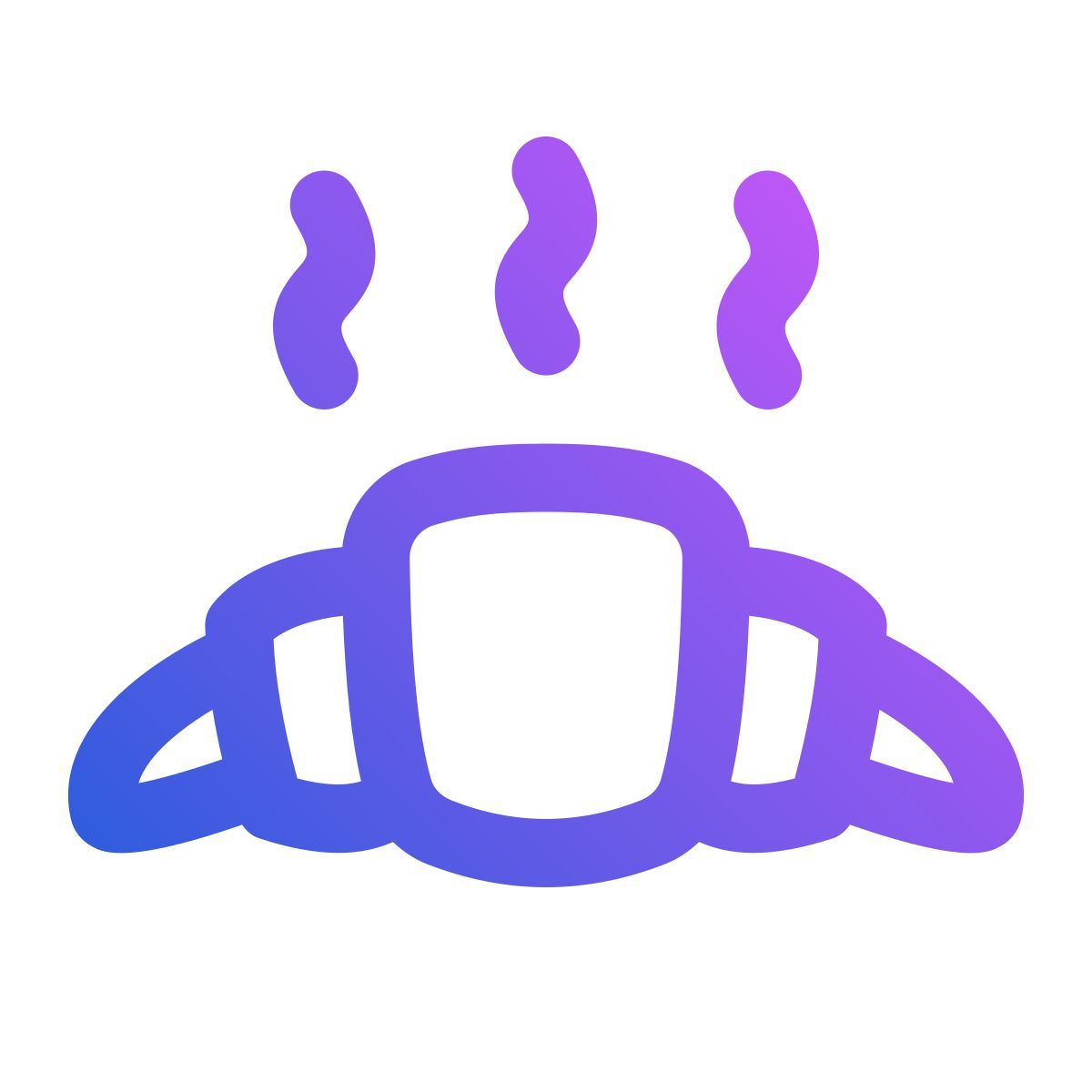 hot croissant icon