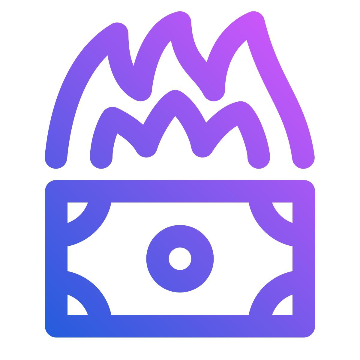 money burning icon