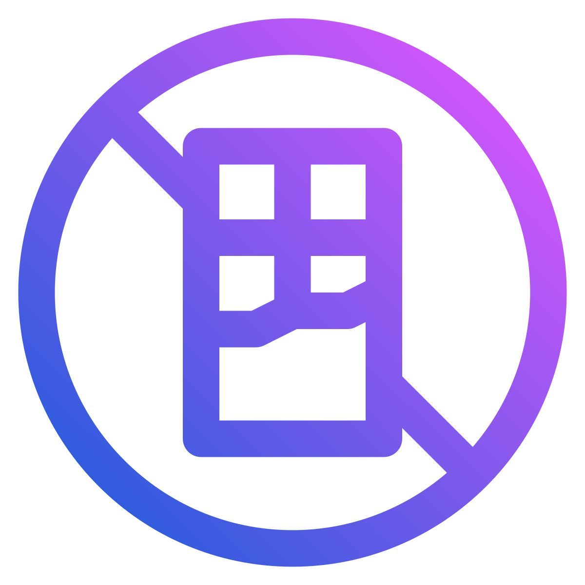 no chocolate icon