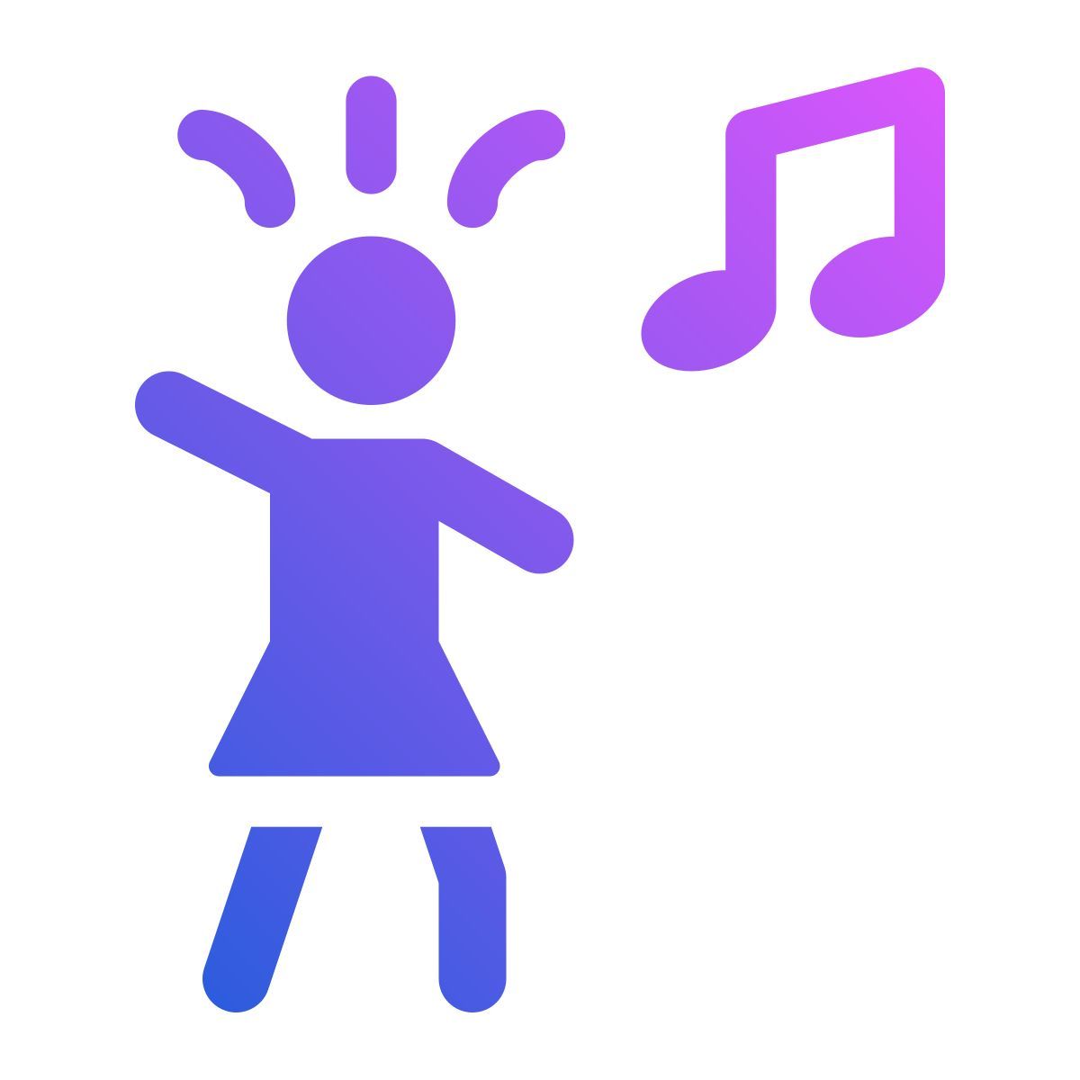 dancing woman icon