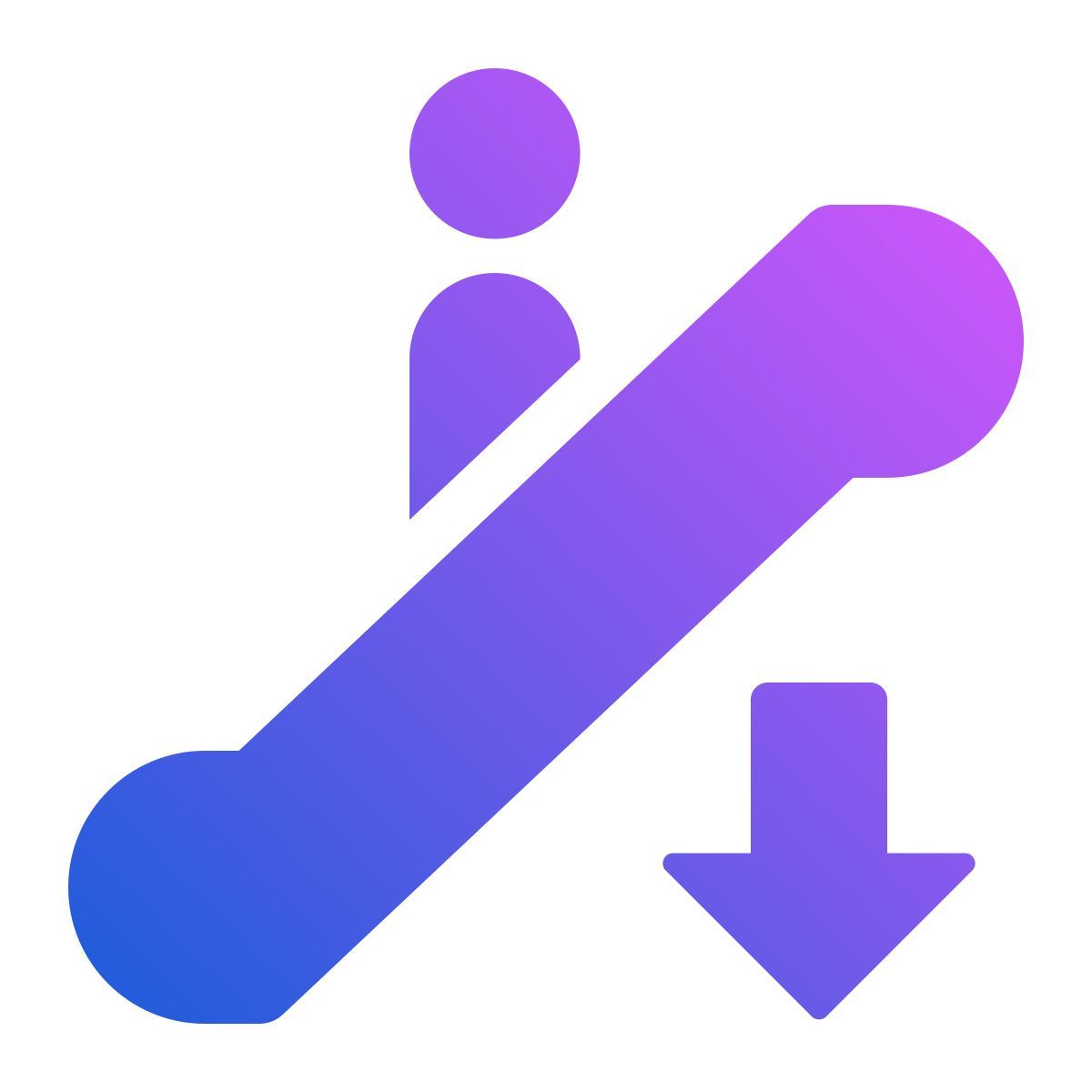 escalator down icon